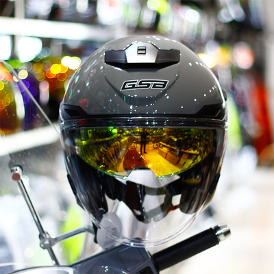 摩托车双镜片轻便四季半盔