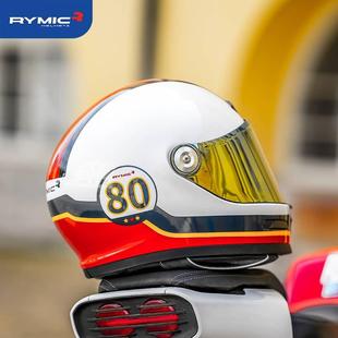 RYMIC睿觅复古巡航全盔摩托车头盔男女机车四季 安帽V80通勤3C认证