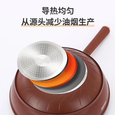 【旗舰正品】施凯诺紫砂不粘炒锅