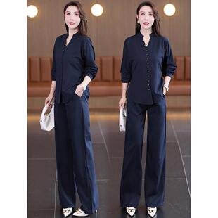 MONLOUVE休闲套装春秋2025年新款时尚女装早秋装减龄洋气爆款阔腿