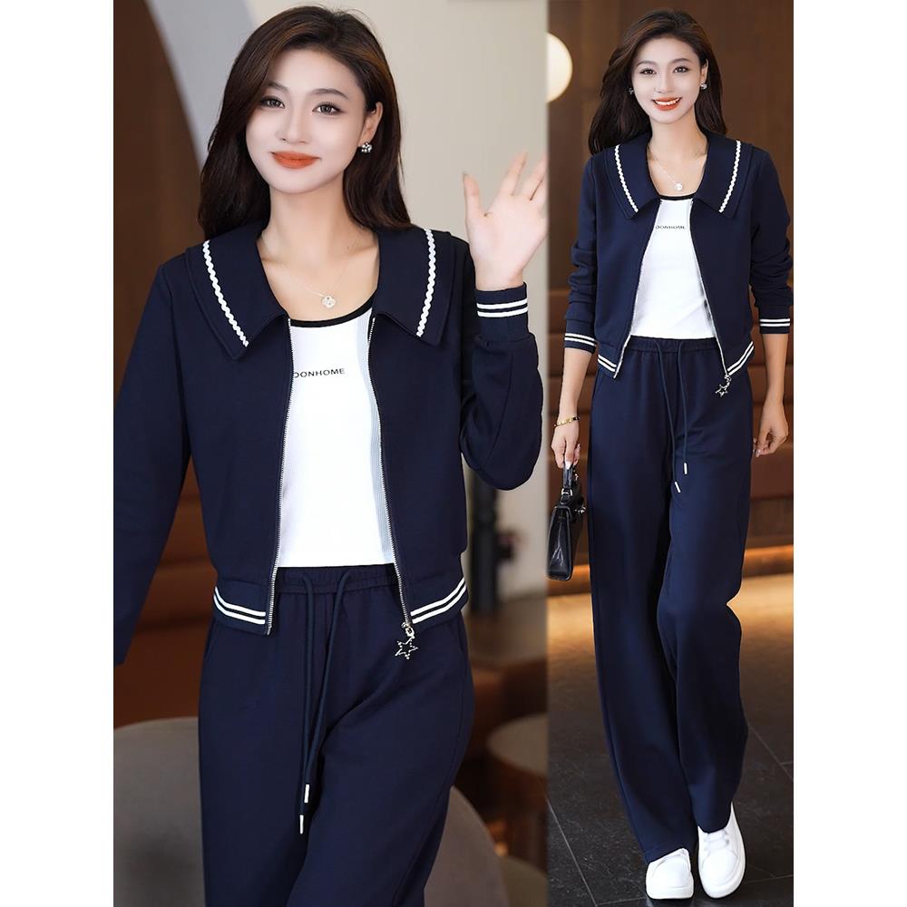 MONLOUVE休闲时尚运动套装秋装2025年新款网红爆款洋气质春秋女装