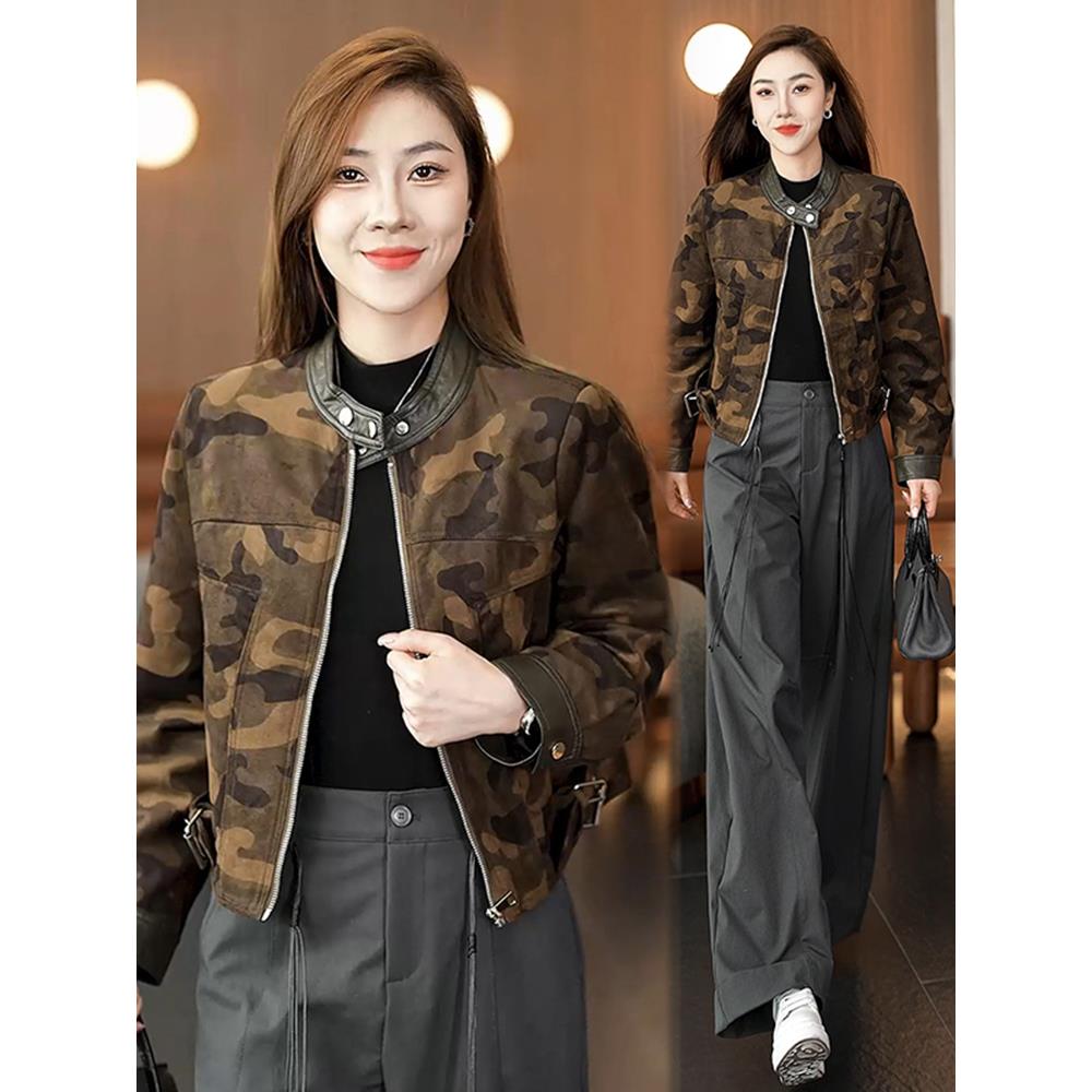 MONLOUVE休闲秋装短款女士外套2025新款小个子洋气质春秋时尚百搭