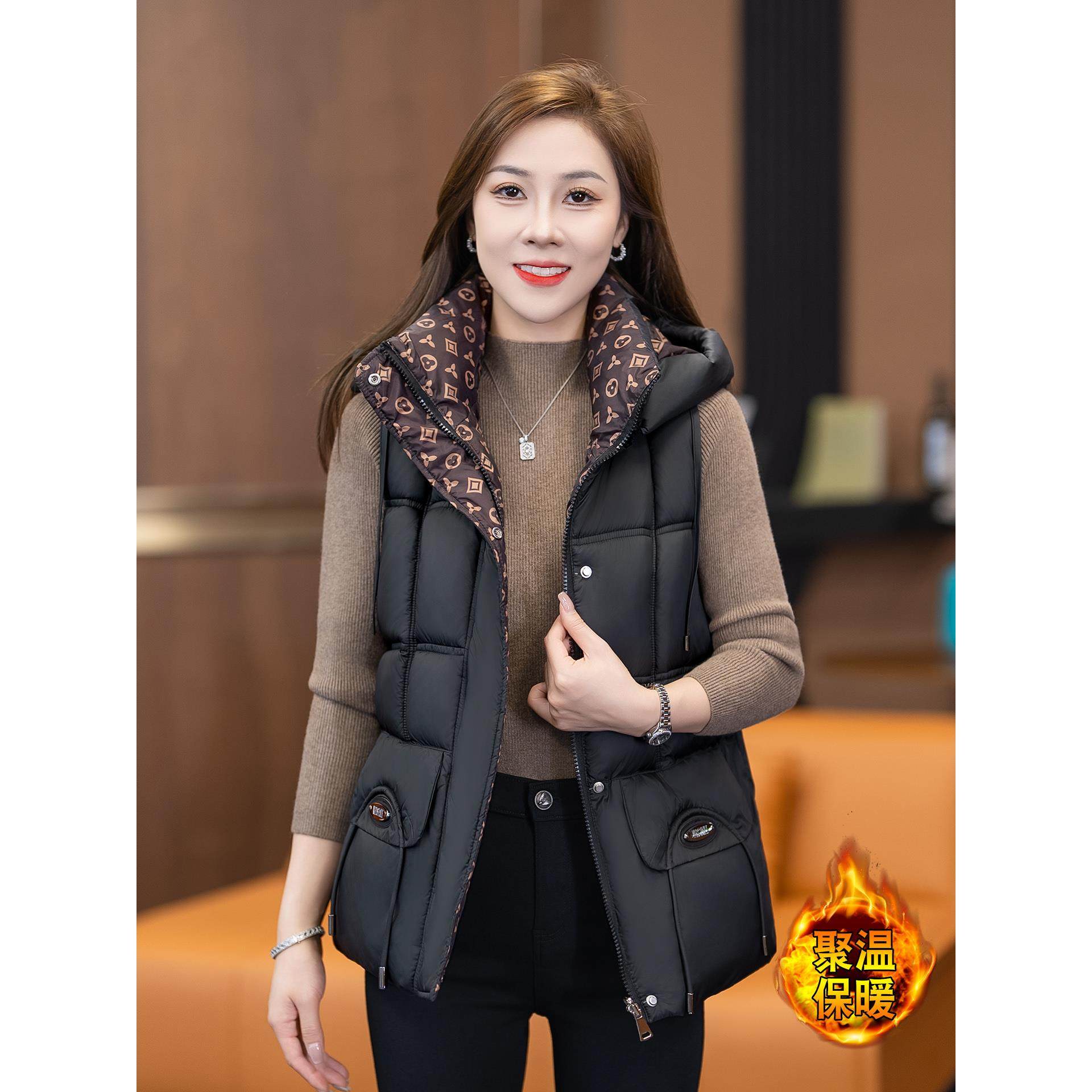 MONLOUVE女装羽绒马甲2025新款今年流行时尚洋气爆款冬装坎肩外穿