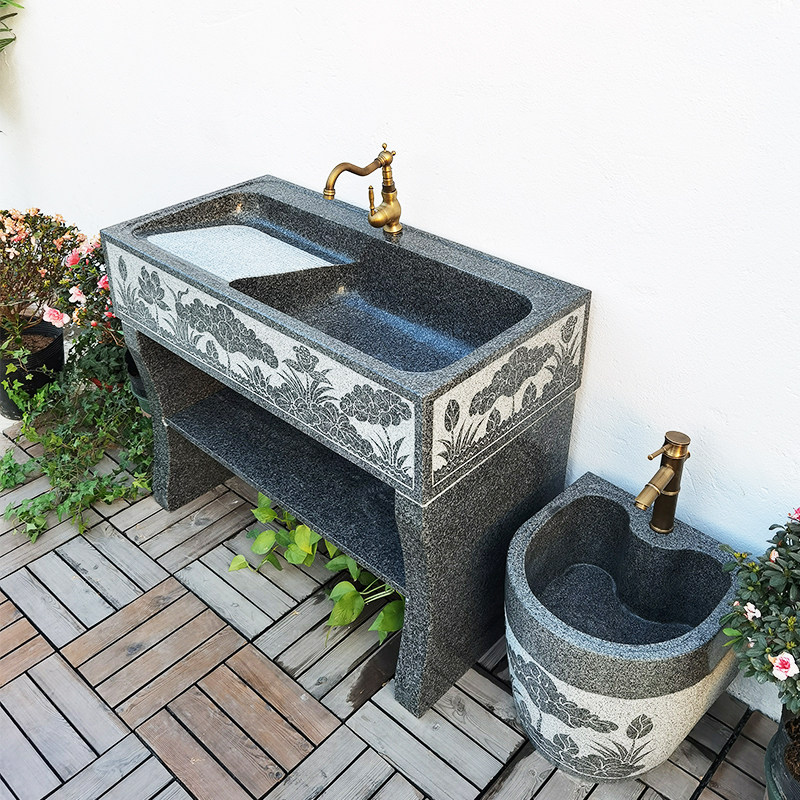 花岗岩洗衣池庭院大理石
