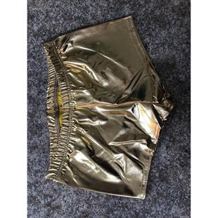 Leather Gold Stretch Party Costume Silver Patent