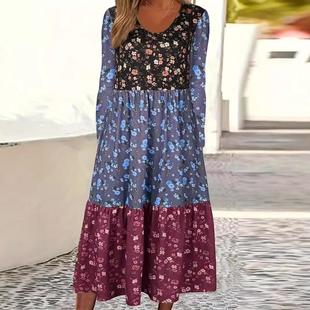 color size neck large sleeve stitching contrast long