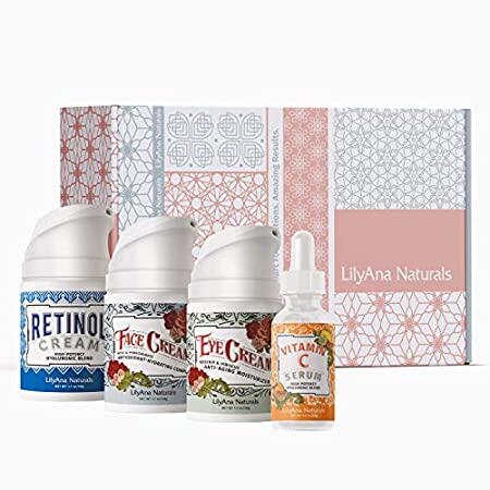 lilyana naturals skincare gift set - retinol cream, vitam