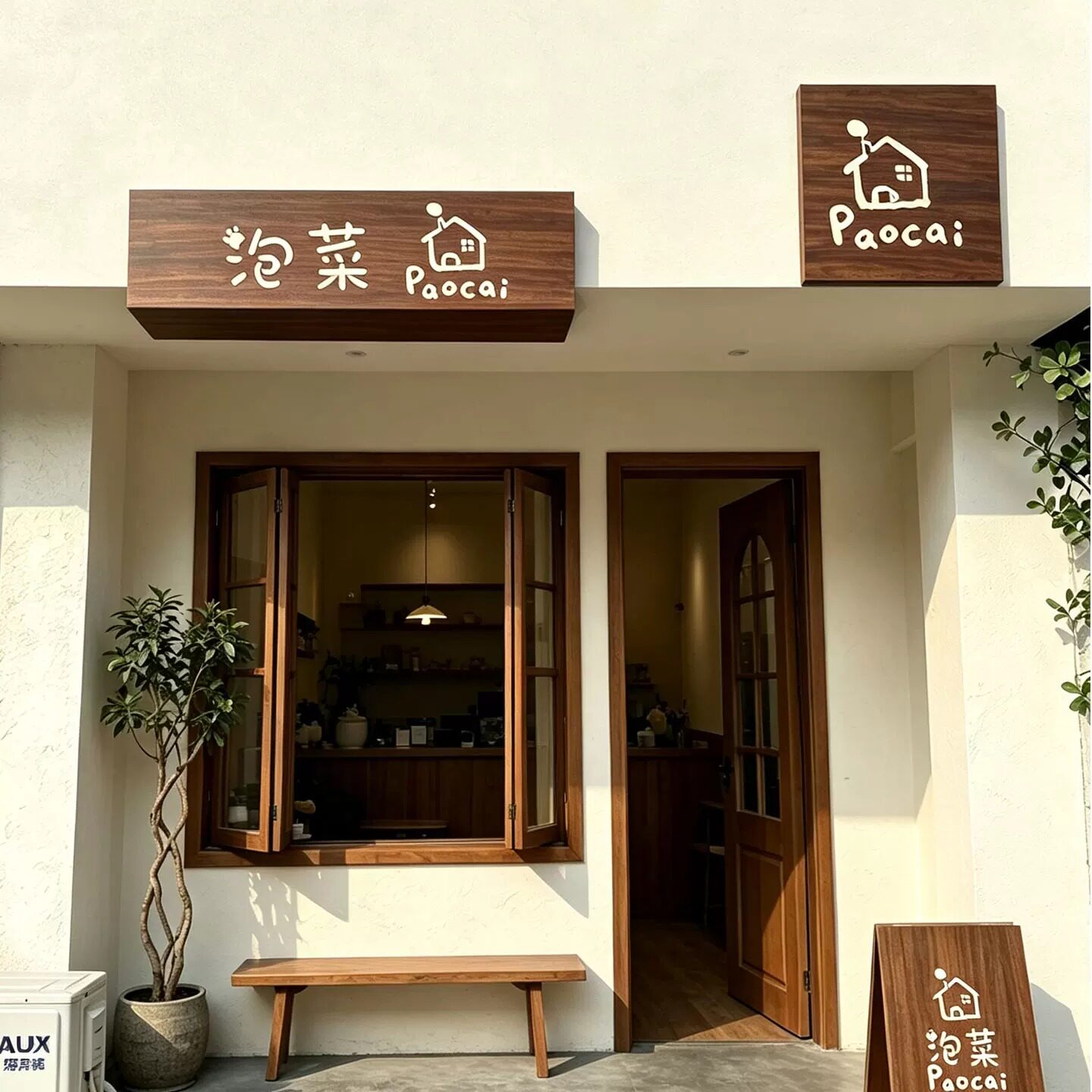 木质店铺门头招牌定制引流神器图片
