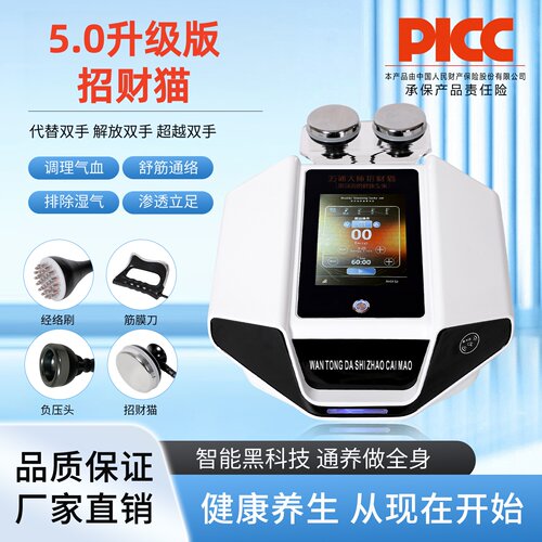 5.0招财猫养生仪器经络仪万通大师嘉丽蝶经络疏通变调理仪美容院