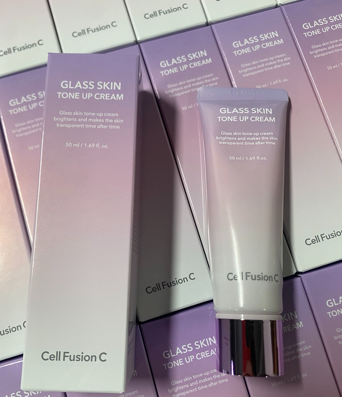 韩国Cell Fusion C/秀肤生素颜霜裸妆妆前打底50ml保湿提亮妆前乳