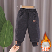 儿童三层加厚棉裤 一条过冬 中小童保暖裤 男女宝宝冬季 夹棉加绒长裤