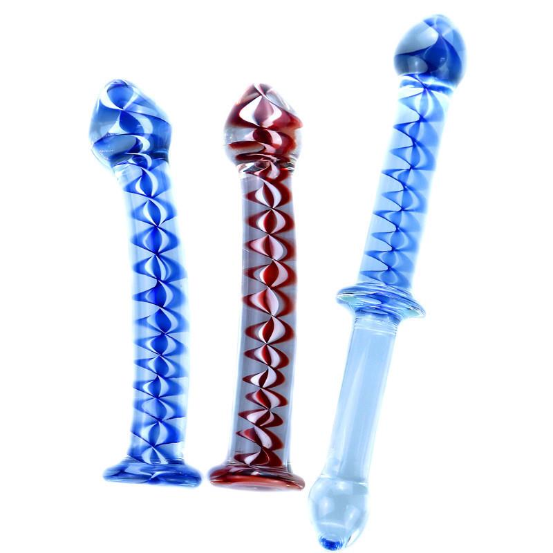 Glass-made femalemasturbation toy fake phallus adult product