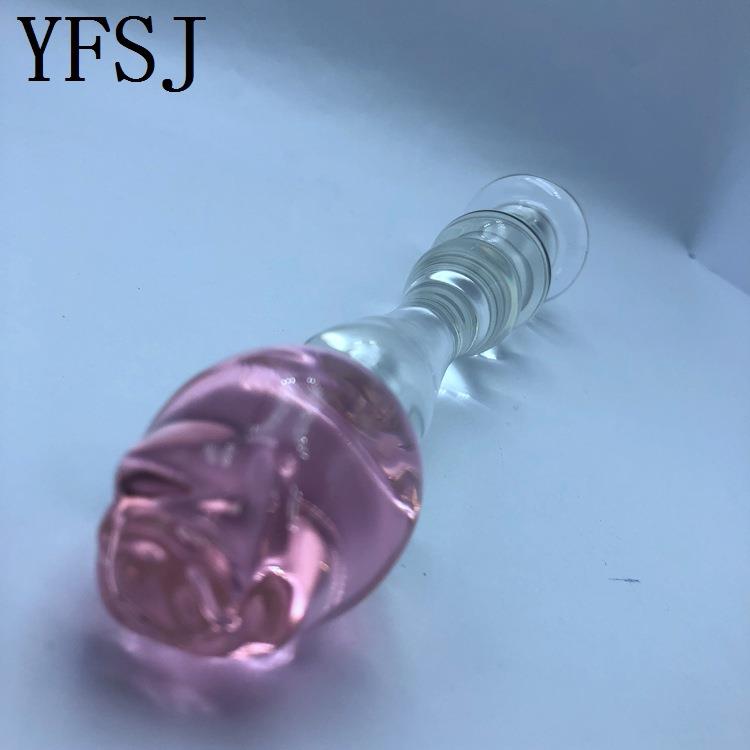 保密发货玫瑰花 水晶玻璃冰火榜自律仿真按摩腰部臀部塞夫妻解压