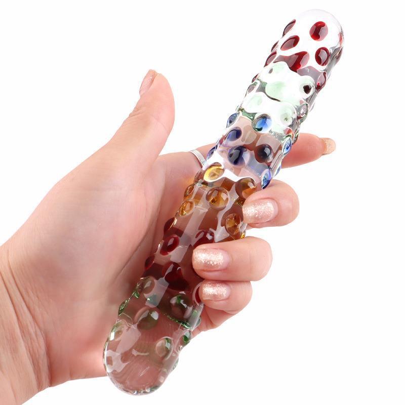 Glass-made femalemasturbation toy fake phallus adult product