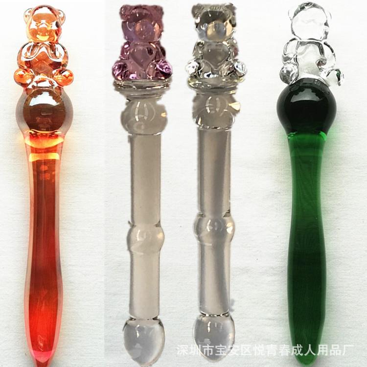 Glass-made femalemasturbation toy fake phallus adult product
