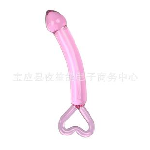 保密發(fā)貨另類大人玩具粉色愛(ài)心玻璃按摩冰火自律器女用大人解壓玩