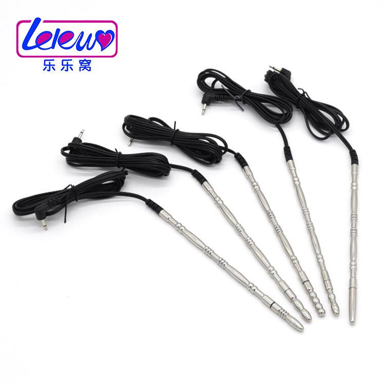 Male penis electric shock punishment toy urethral dilator