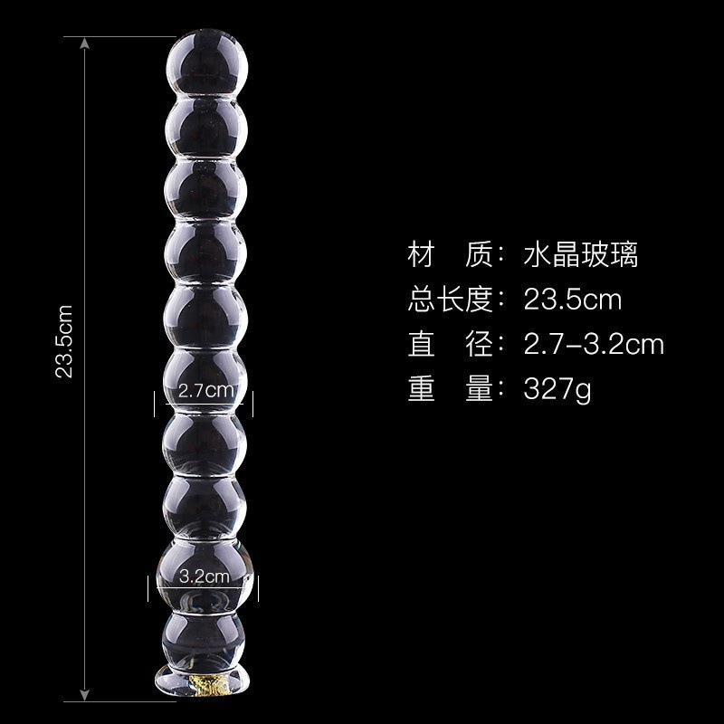 Glass-made femalemasturbation toy fake phallus adult product