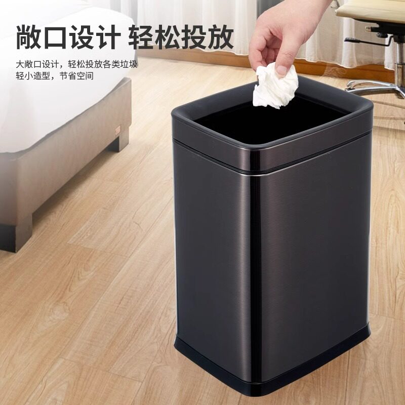 不锈钢垃圾桶无盖商用办