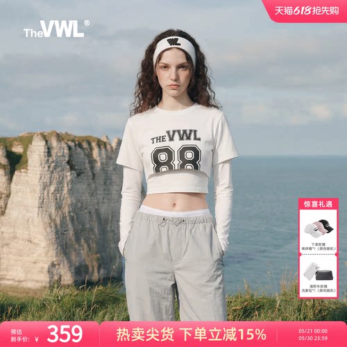 文文短款修身长袖T恤VWL