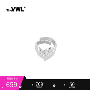 VWL925银戒指时尚 简约百搭情侣饰品对戒小众设计高级感调节
