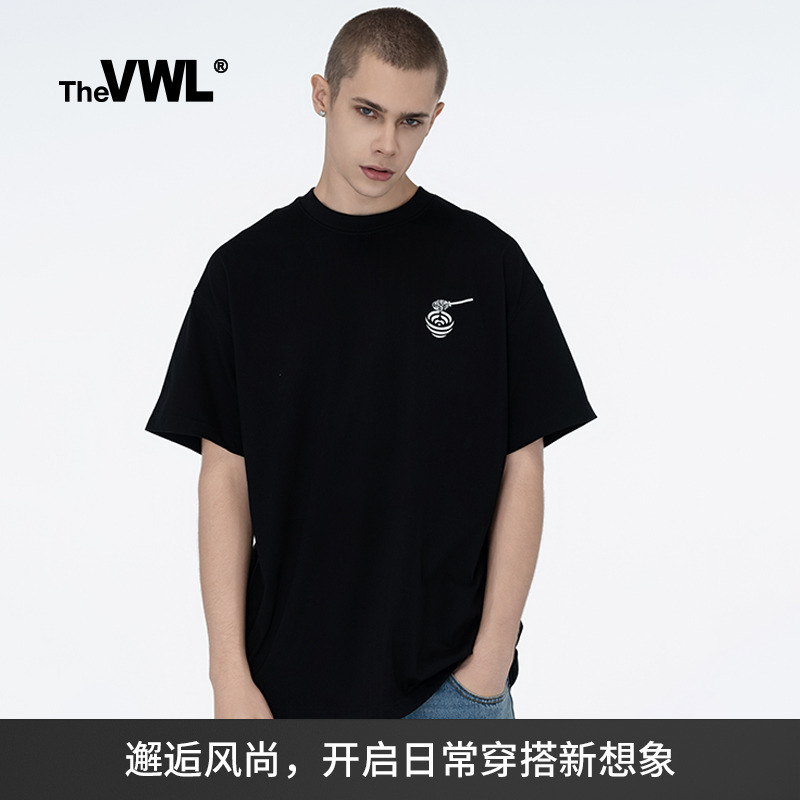 vwl短袖休闲通勤薄款刺绣印花
