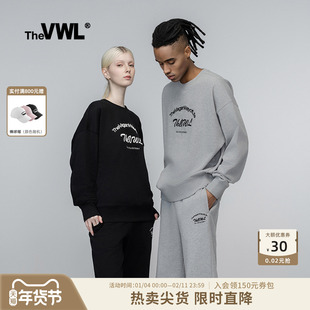 【马嘉祺同款】VWL休闲卫衣抽绳束脚阔腿卫裤宽松刺绣男女套装