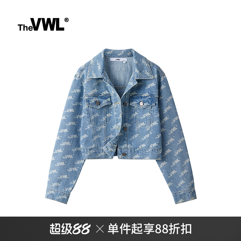 陈妍短款牛仔外套VWL美式