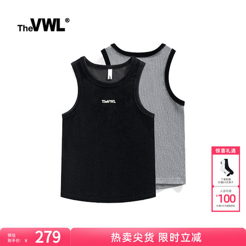VWL条绒背心针织灯芯绒面料欧美