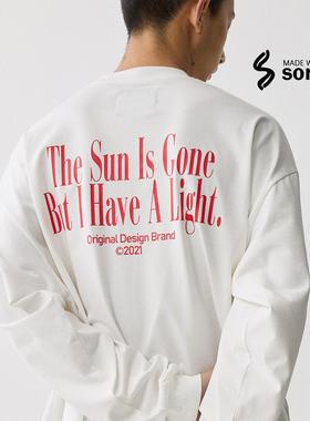 NESSTTU 25SS新品日系休闲复古宽松索罗娜SORONA印花口袋打底长袖