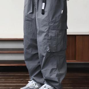 长裤 日系复古休闲宽松百搭基础腰带大口袋工装 秋冬新品 NESSTTU