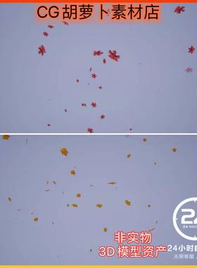 UE4UE5风吹玫瑰花瓣落叶特效包Falling Leaves VFX Pack