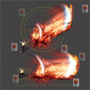 传奇技能素材 一组剑气逐日剑法技能特效 八方向序列帧游戏素材