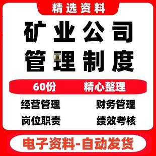 矿业公司矿山经营财务固定资产劳动用工档案隐患排查治理管理制度