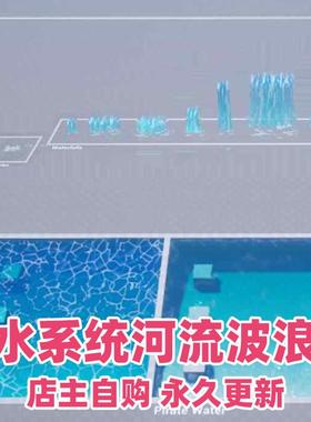 UE5 Stylized Water 卡通风格化二次元河水水流材质5.2-5.4版本