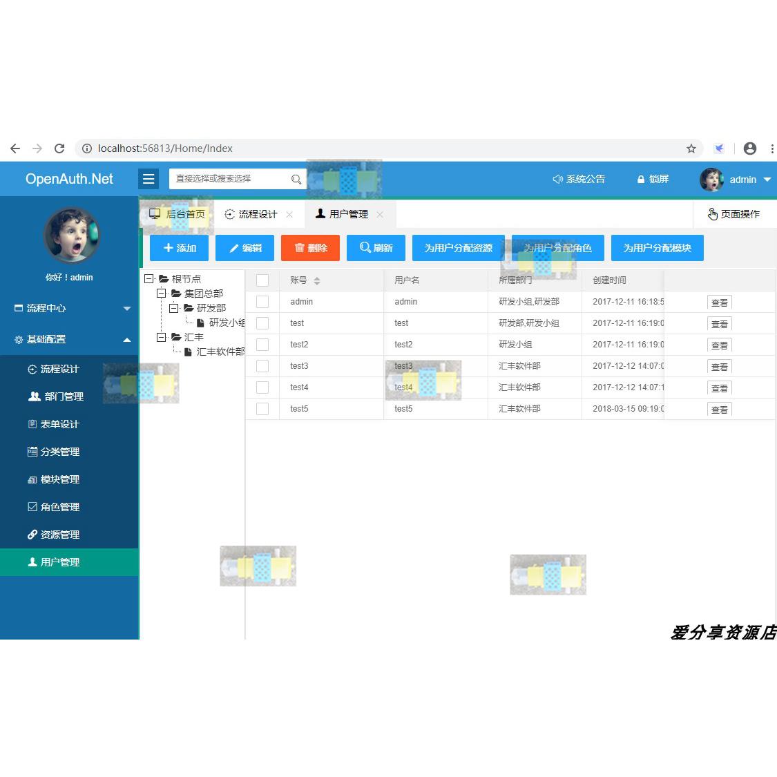 ASP.NET MVC + Layui 快速后台开发框架源码/C#工作流系统源码
