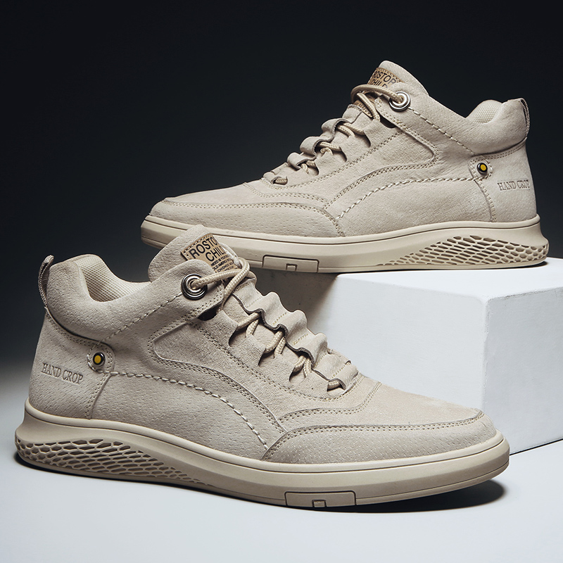 情侣短筒马丁靴系带休闲风高帮鞋