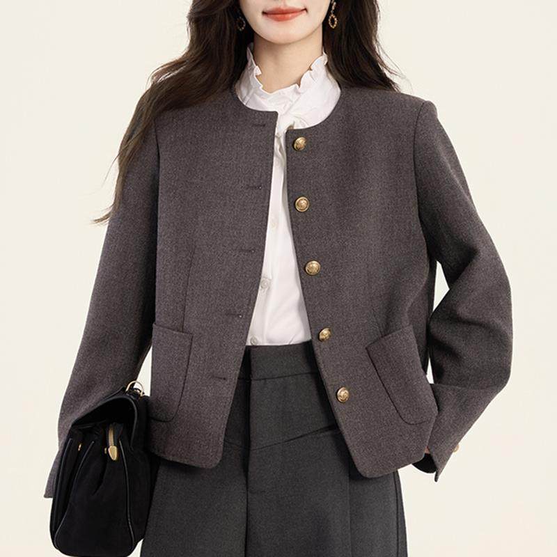 MONLOUVE小香风短外套女士春秋冬季2025年新款小个子休闲爆款风衣