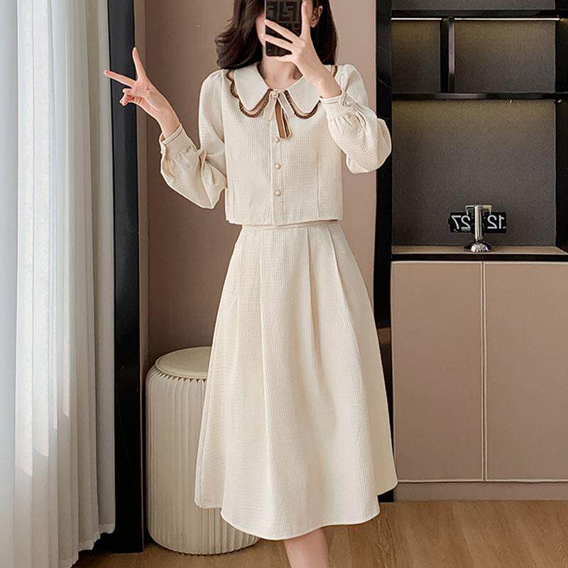 MONLOUVE春秋冬季2025年新款女士时尚套装气质小香风小个子洋气裙