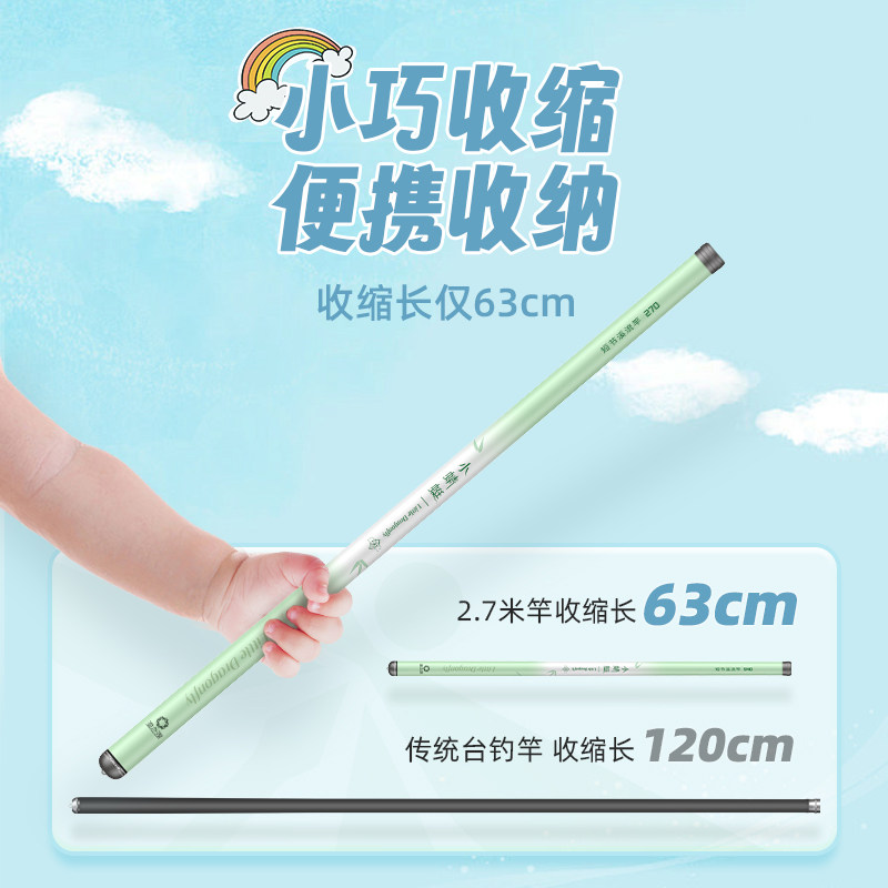 名伦旗舰儿童鱼竿小物钓鱼竿全套一套溪流竿鱼竿儿童专用鱼竿钓鱼图片