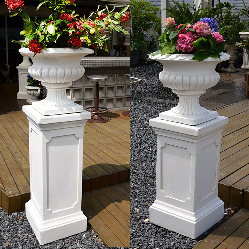 欧式花盆罗马柱摆件婚庆婚礼道具柱子底座复古花园庭院阳台装饰