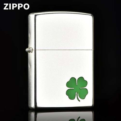 Zippo芝宝正品打火机幸运四叶草个性礼物煤油砂轮送礼