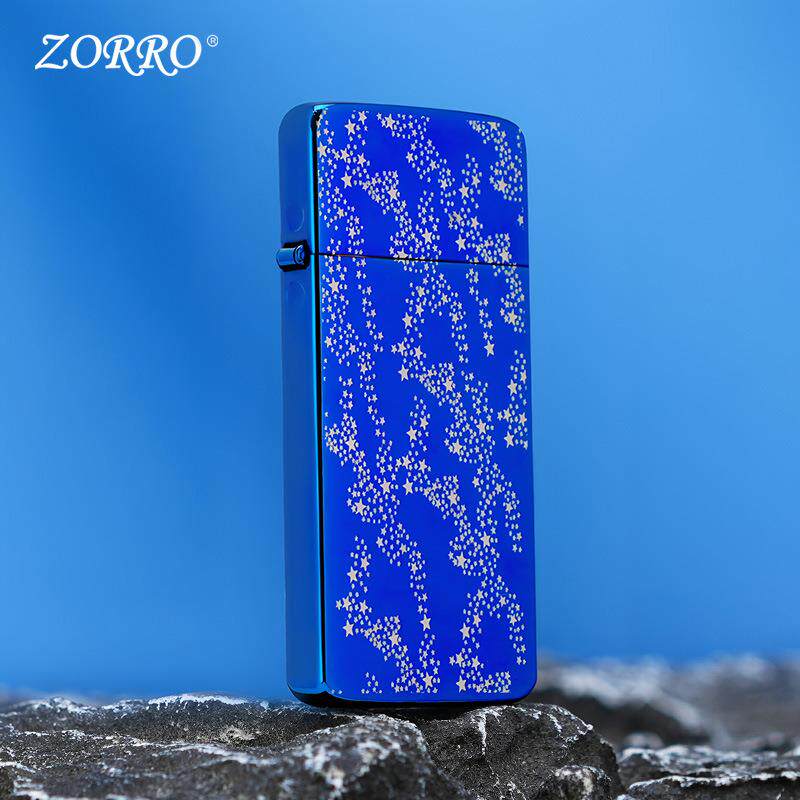 ZORRO 蓝冰花仙子超薄佐罗创意个性男女生小众便携煤油防风打火机