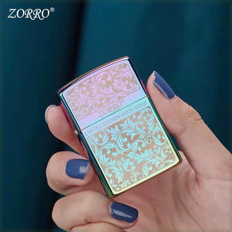 ZORRO佐罗煤油打火机限量唐草铜壳男士礼品老式煤油防风打火机