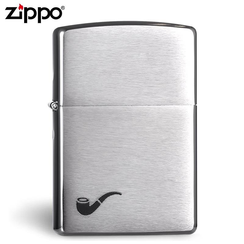 Zippo打火机正品煤油经典铬拉丝点烟斗专用机200PL国潮送男朋友