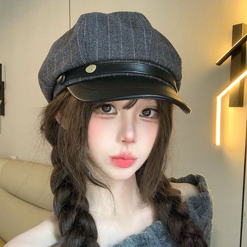 2026新款秋冬季英伦风复古八角帽百搭显脸小鸭舌贝雷帽报童帽女