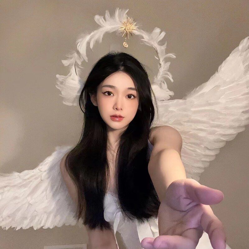 万圣节洛丽塔圣母光环白黑天使翅膀羽毛cosplay服饰配件穿搭发饰