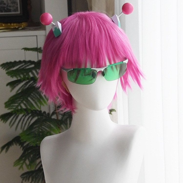 齐木楠雄cosplay漫展道具触角发夹绿色眼镜假发动漫角色扮演头饰