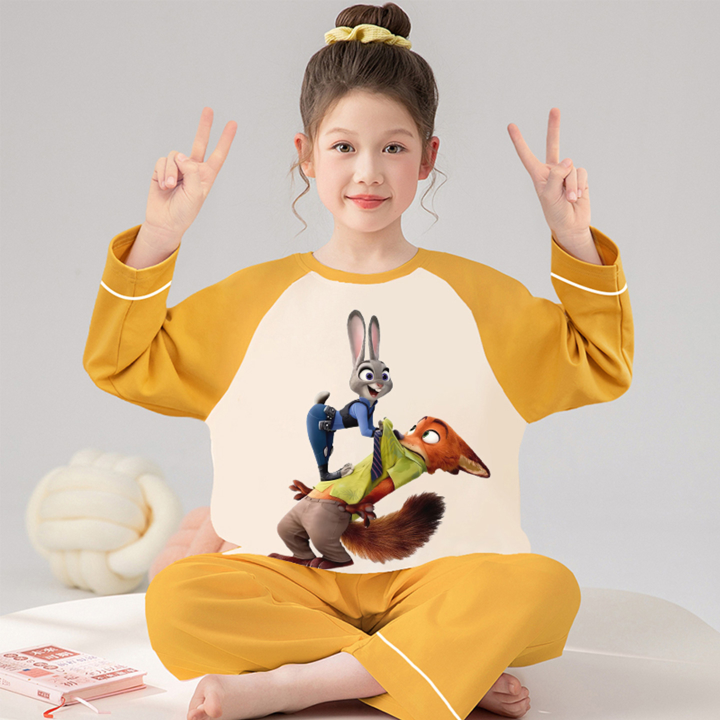 女秋季纯棉长袖疯狂动物城家居服