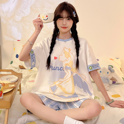 纯棉睡衣女款夏季2025新款短袖